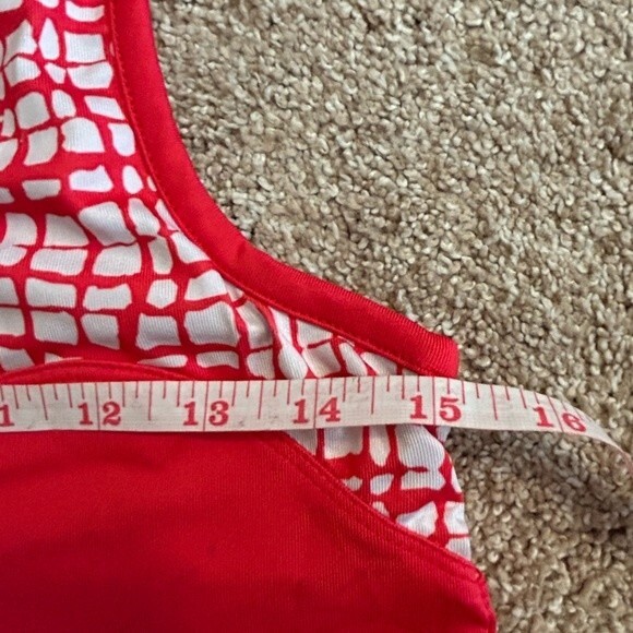 Bolle Tennis Top sz S Built in bra Red soft active athletic Racerback - Picture 5 of 7
